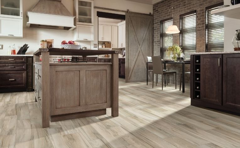kitchen floor with open space